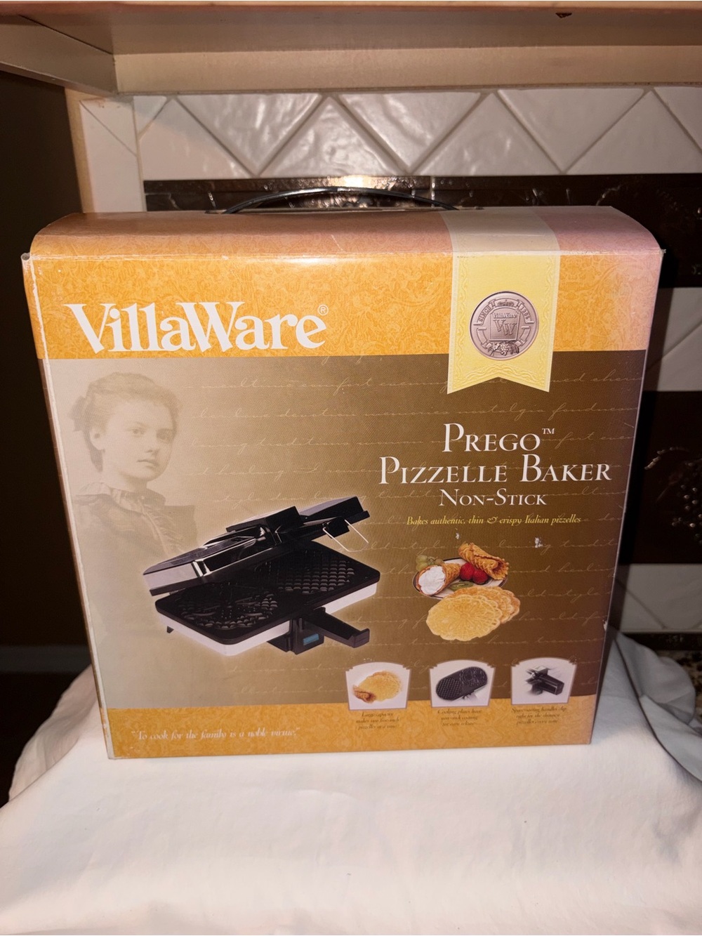 HTF Nib VillaWare Prego Pizzelle Baker No. 3600-NS